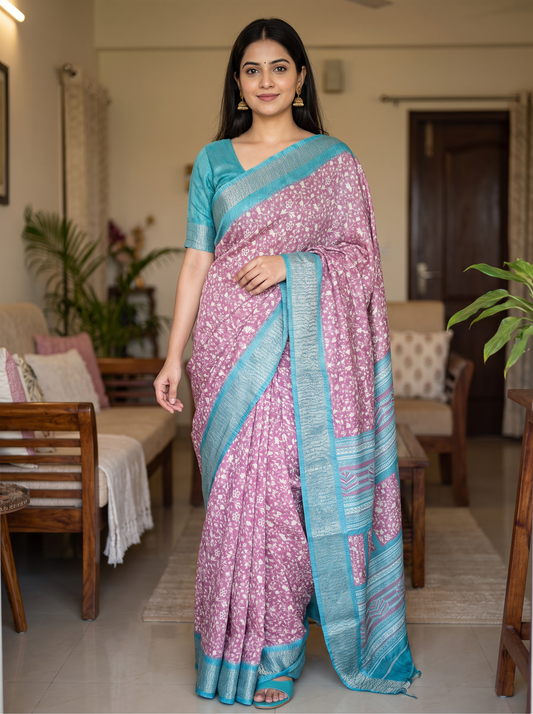 Floral Harmony Soft Silk Blend Saree Collection