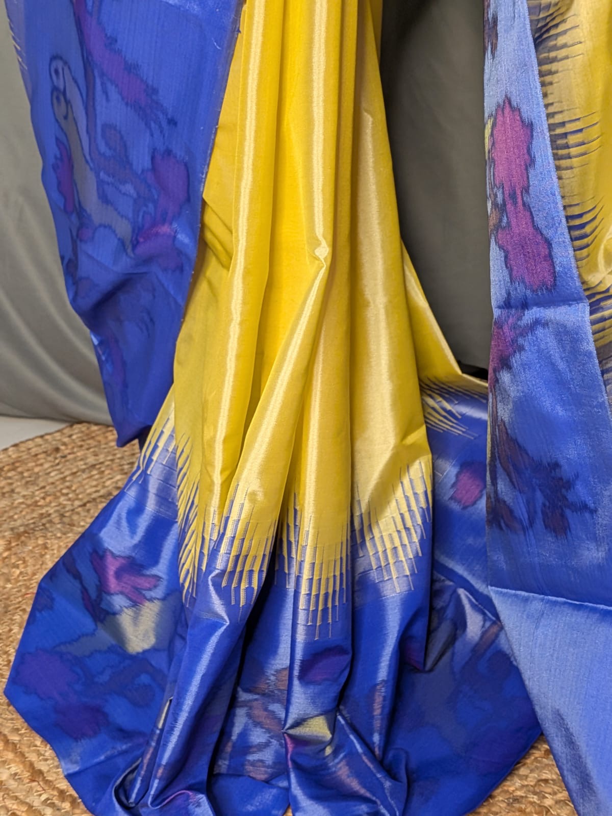Royal Blue & Yellow Light Weight Uppada Pattu Saree