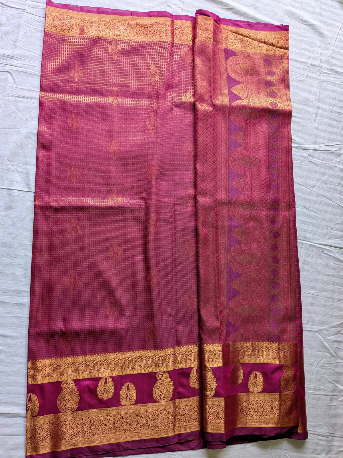 Majestic Magenta Kanchi Silk Saree