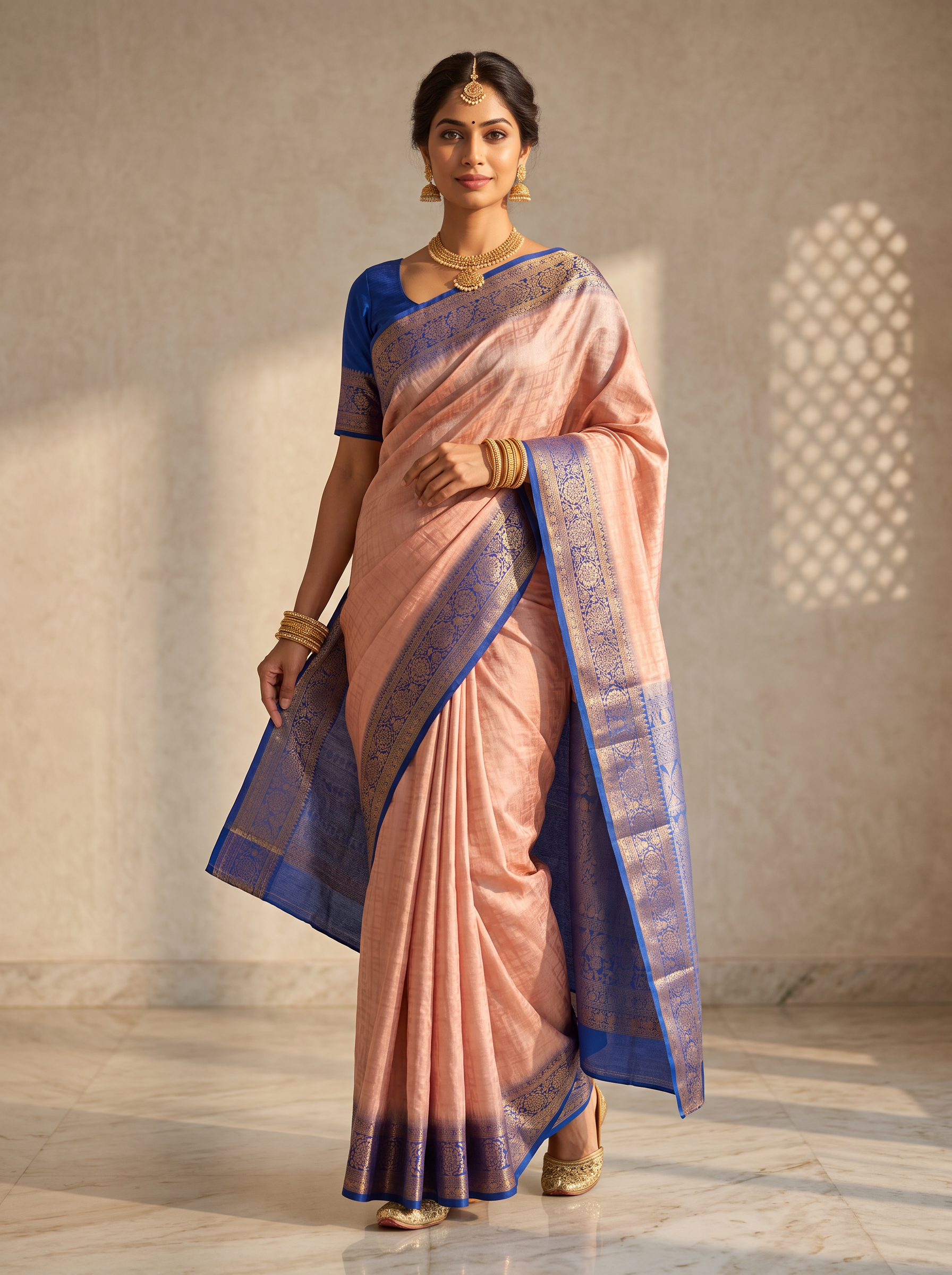 Royal Blossom Kanchi Silk Saree