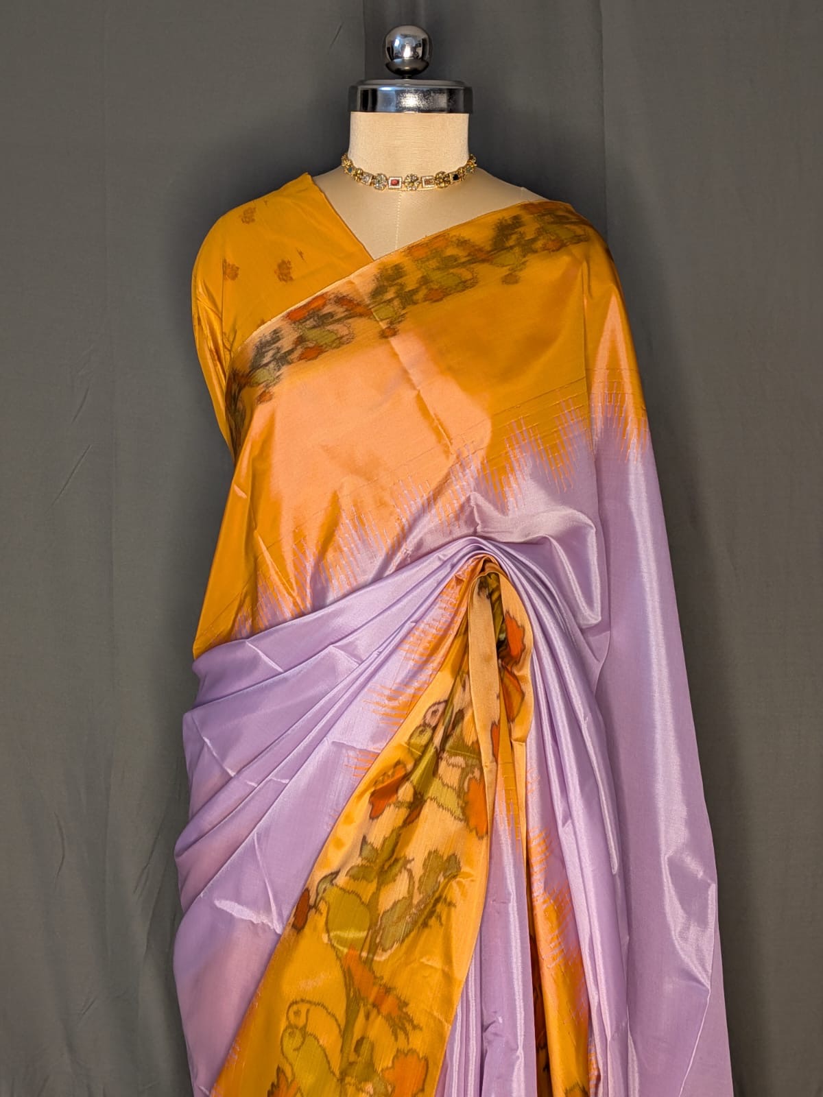 Mustard & Lilac Light Weight Uppada Pattu Saree