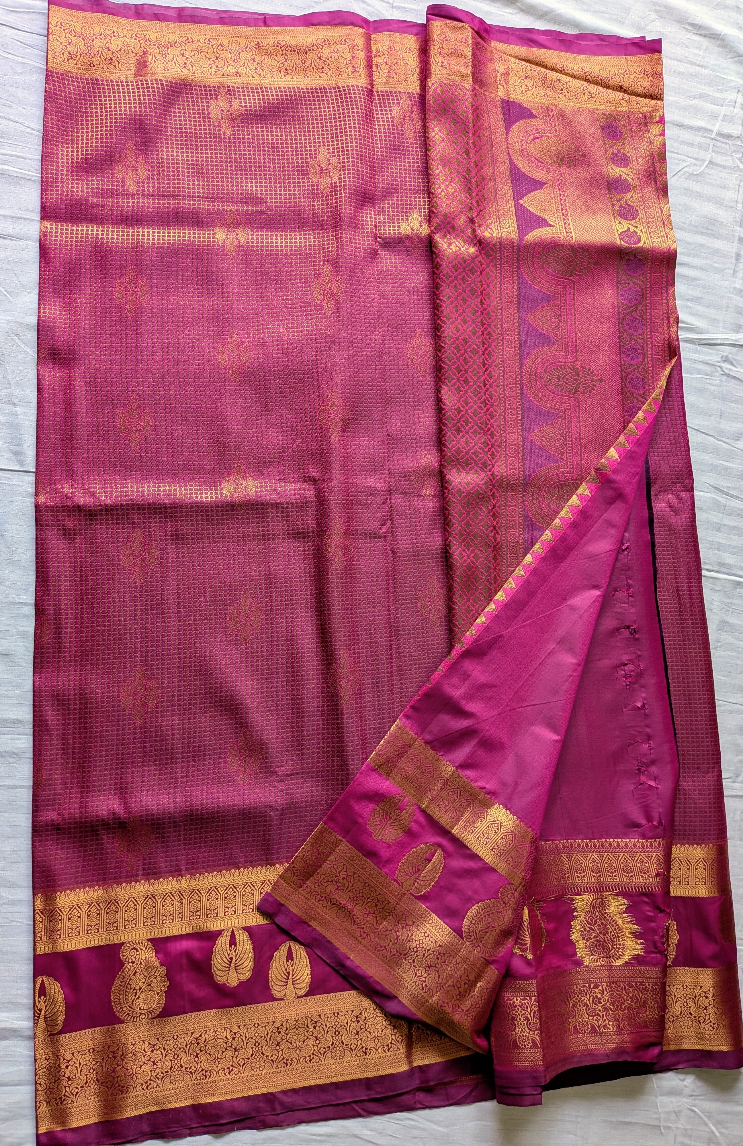 Majestic Magenta Kanchi Silk Saree