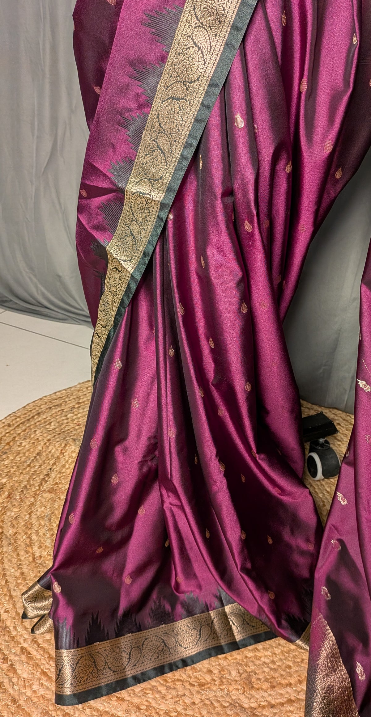 Royal Magenta Green Uppada Pattu Saree
