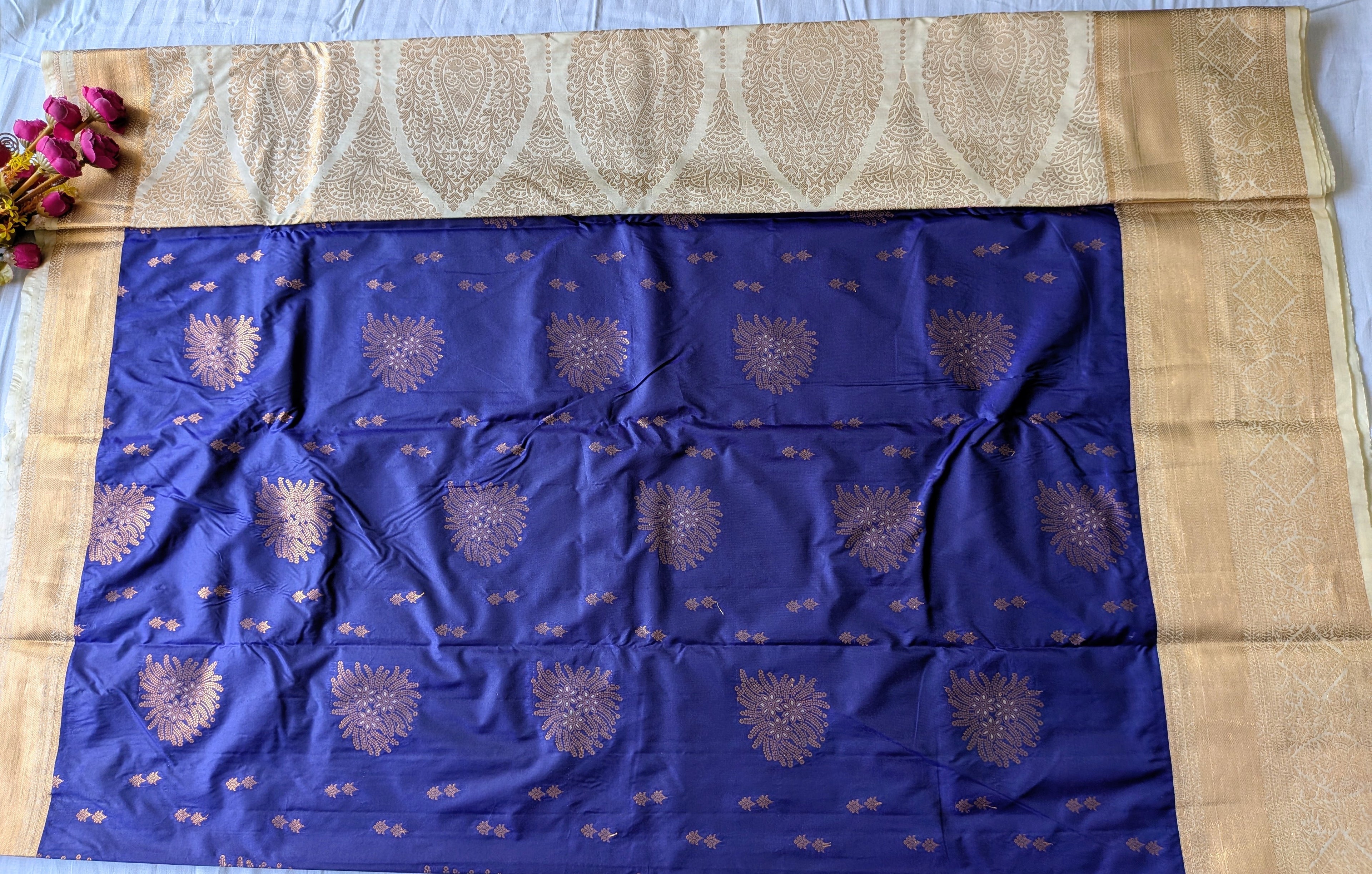 Royal Blue Medallion Saree