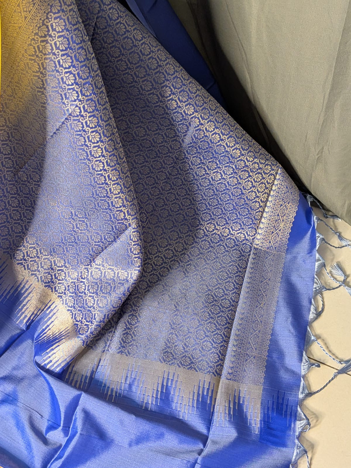 Royal Blue & Yellow Light Weight Uppada Pattu Saree