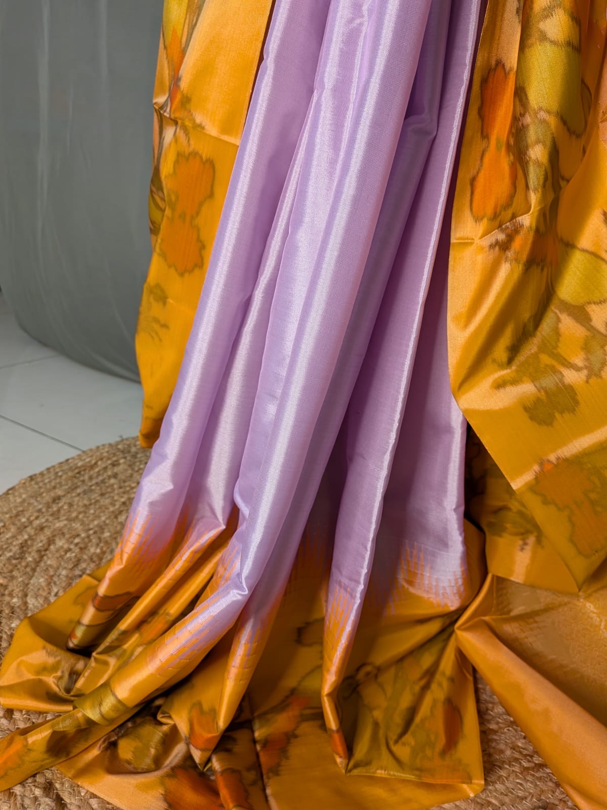 Mustard & Lilac Light Weight Uppada Pattu Saree