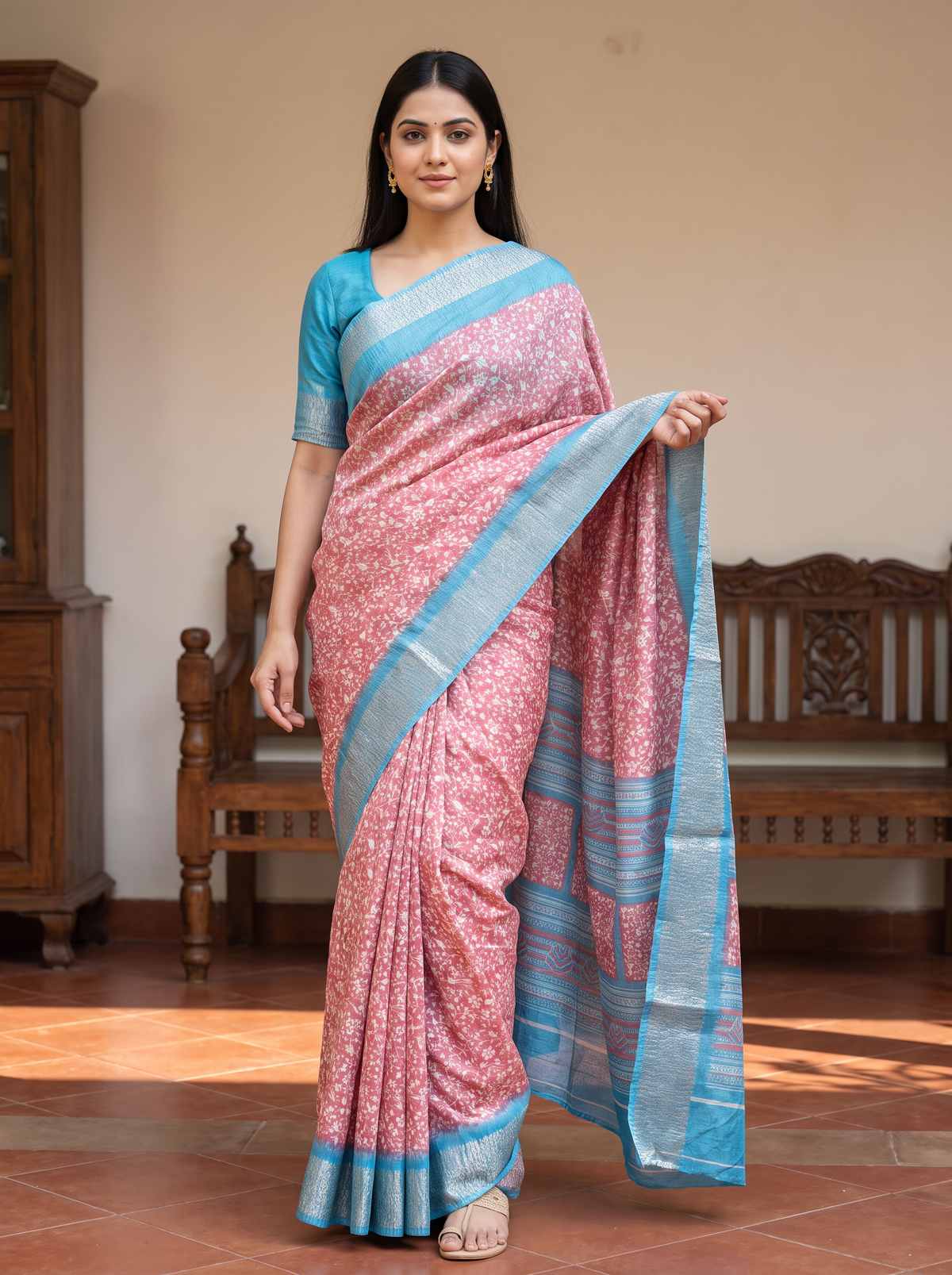 Floral Harmony Soft Silk Blend Saree Collection