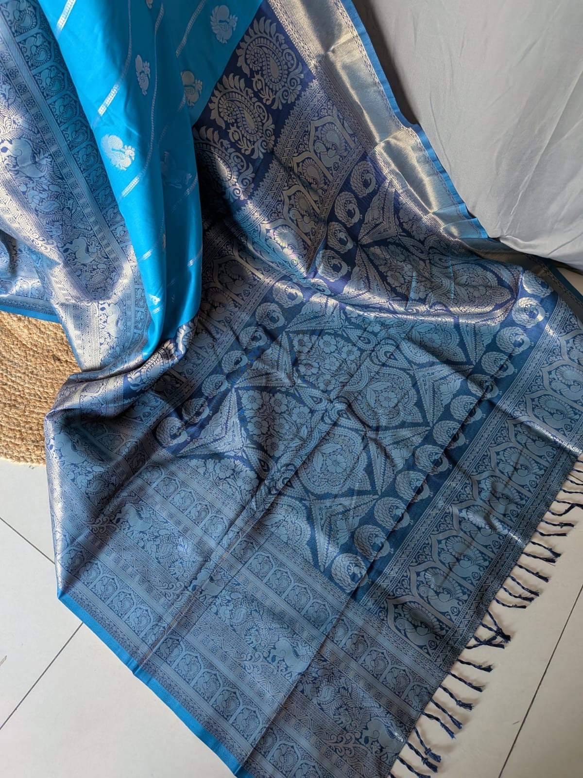 Royal Blue Zari Silk Saree