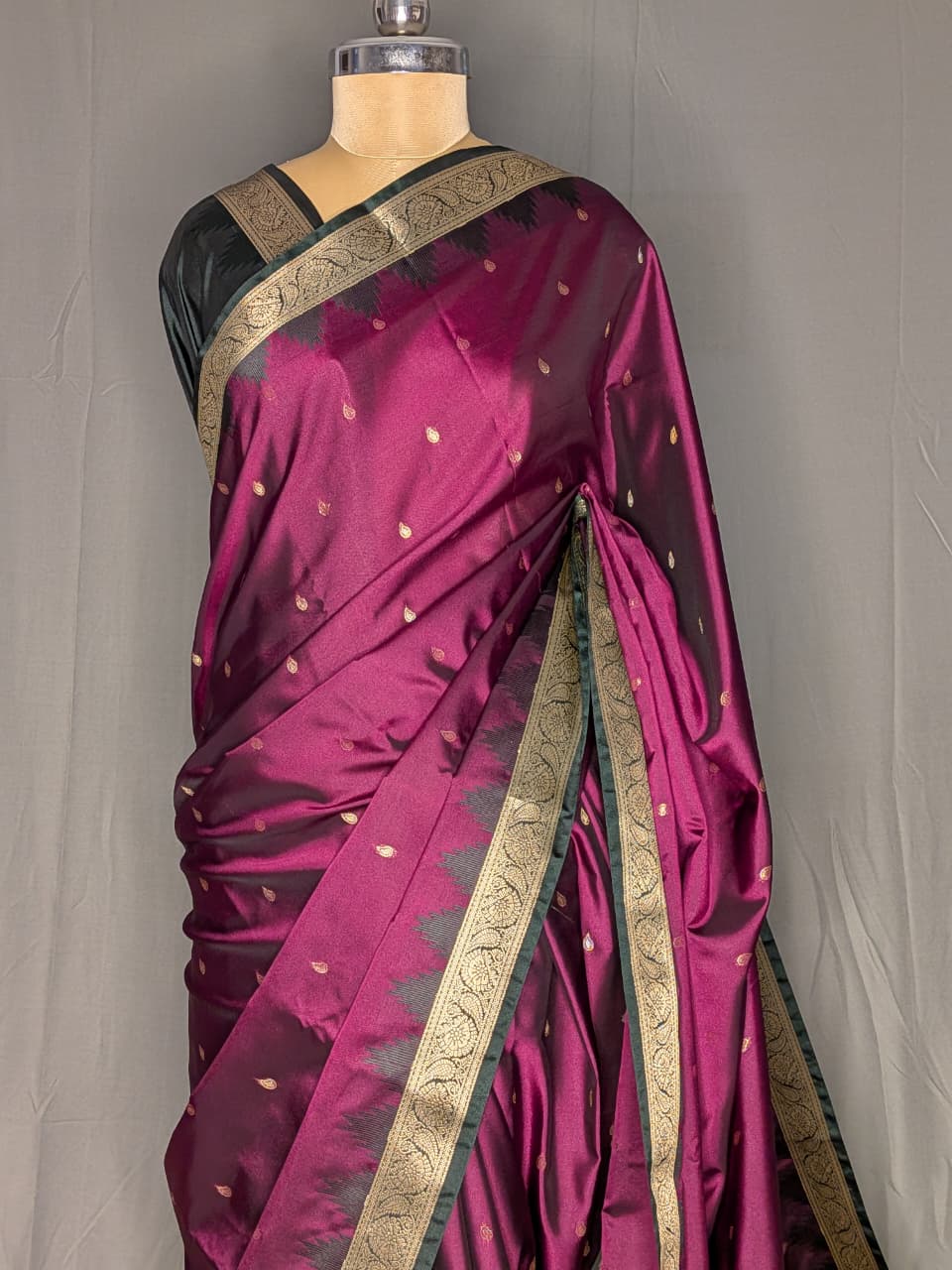 Royal Magenta Green Uppada Pattu Saree