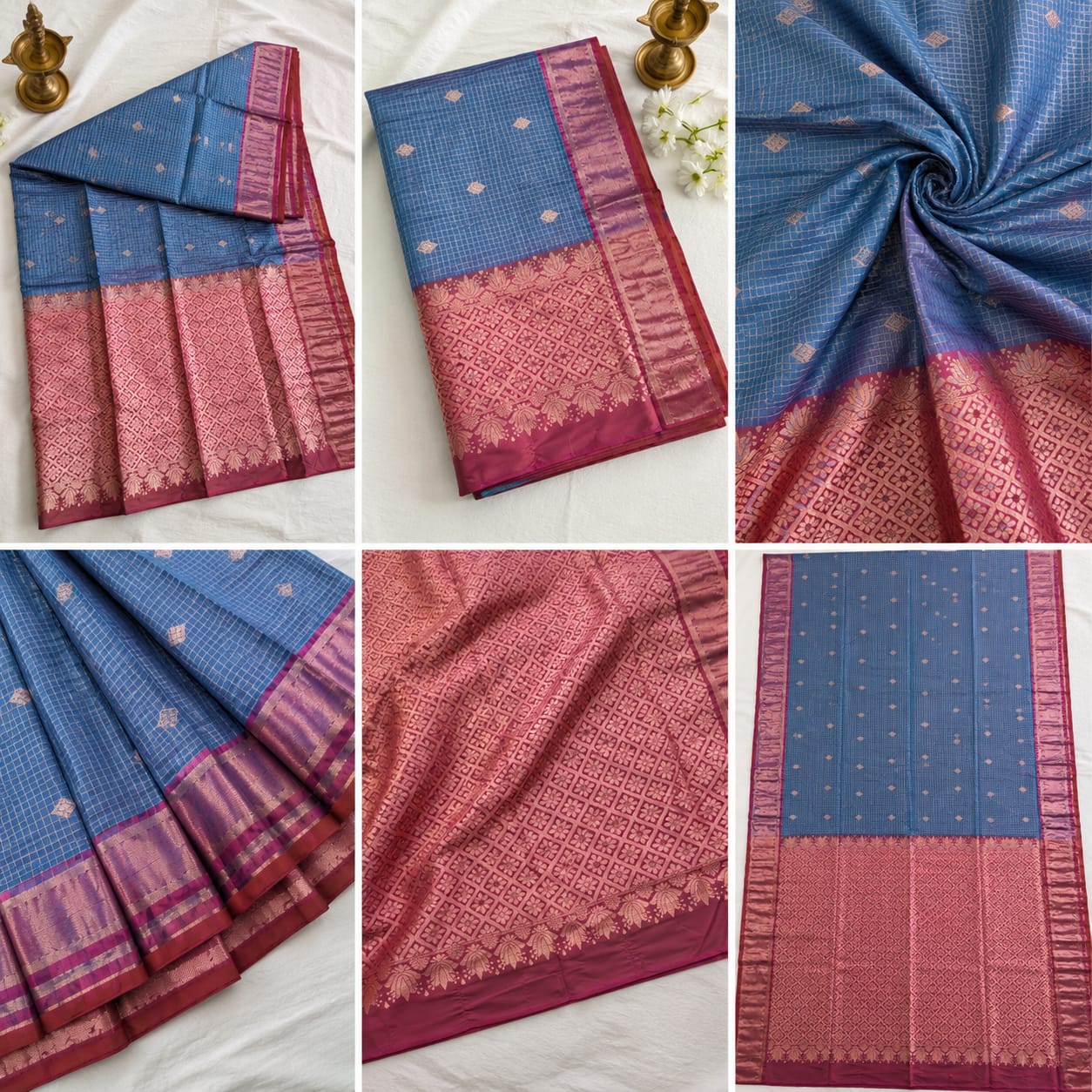 Royal Azure Lightweight Uppada Pattu Saree