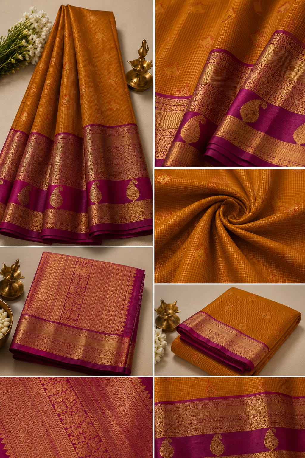 Royal Paisley Kanchi Silk Saree