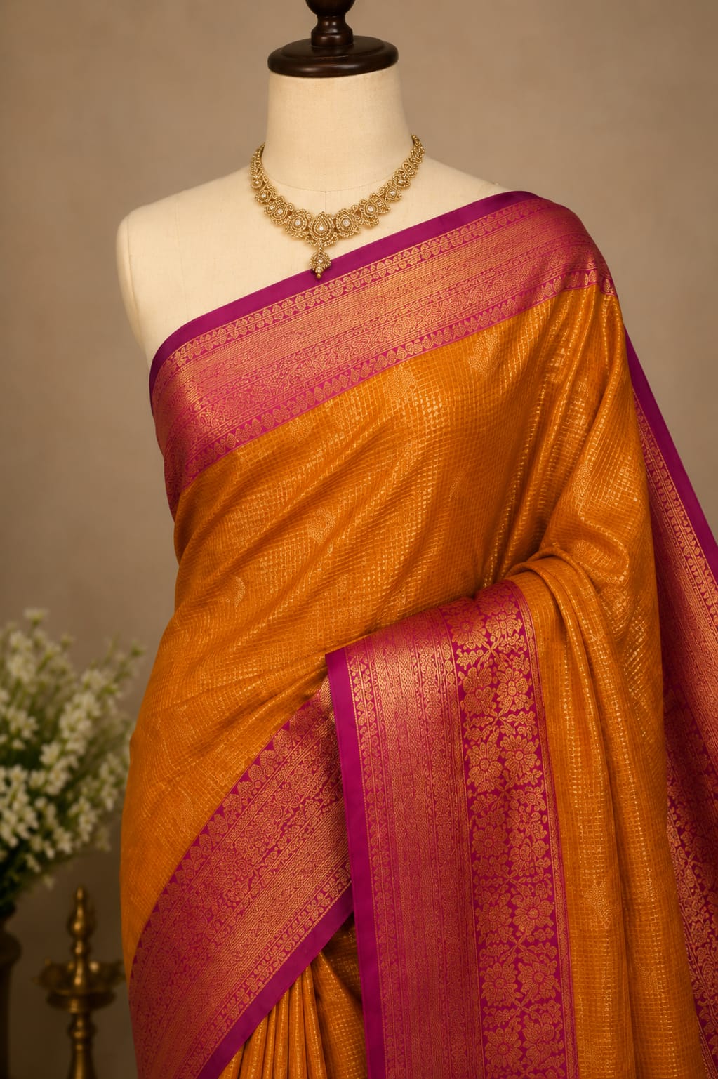 Royal Paisley Kanchi Silk Saree