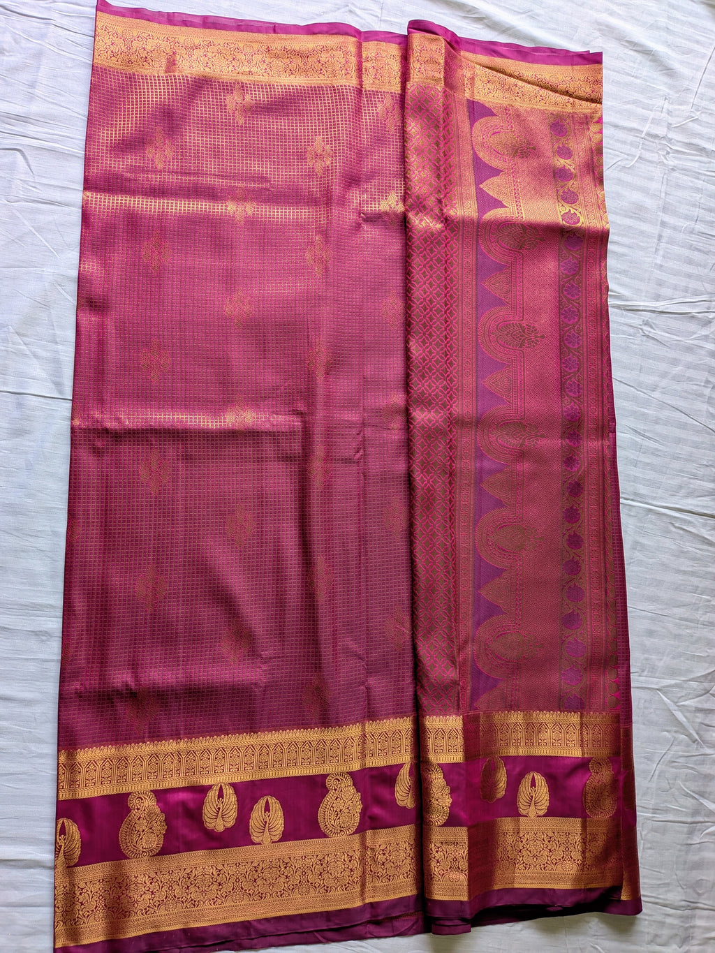 Majestic Magenta Kanchi Silk Saree