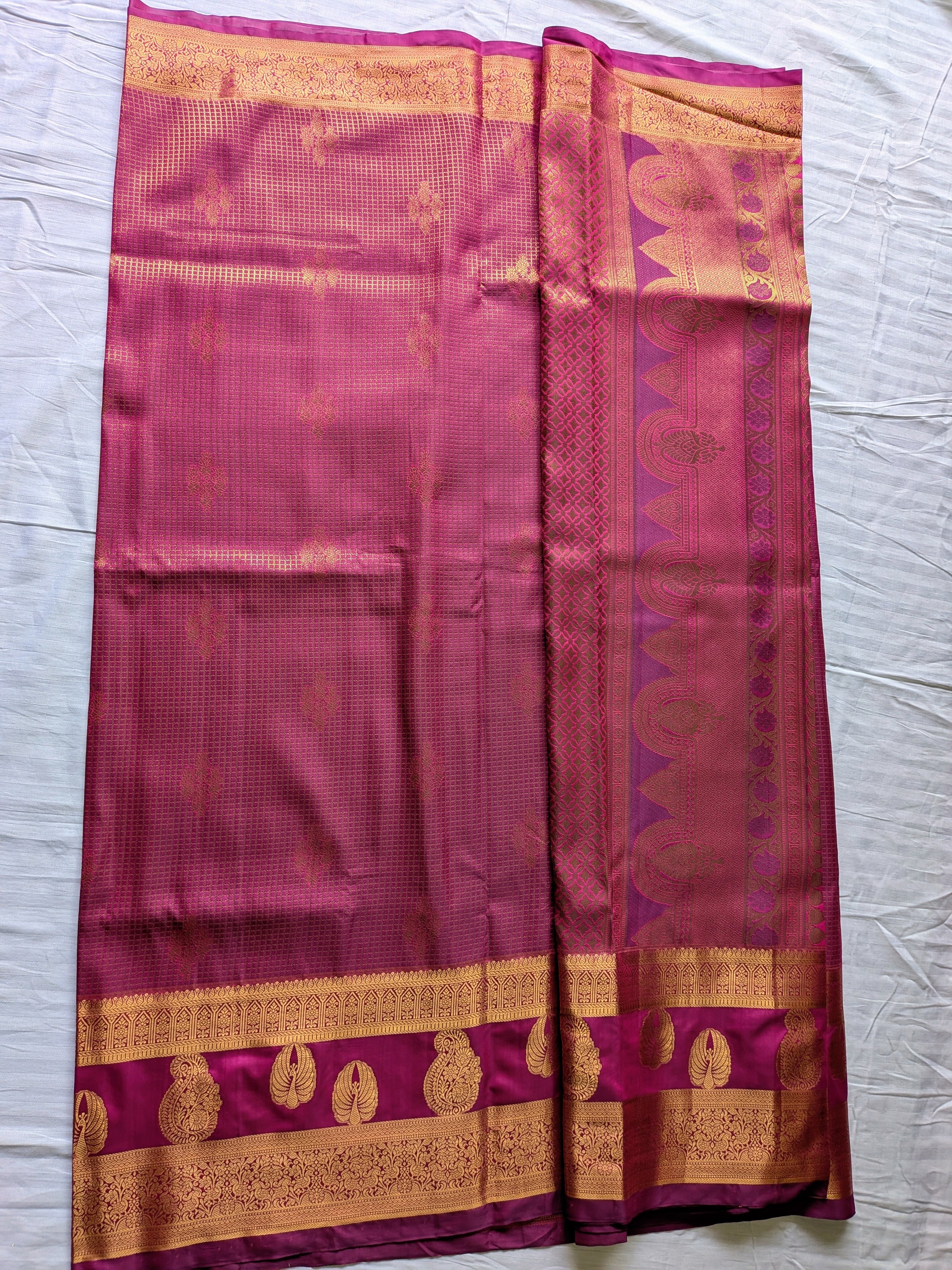 Majestic Magenta Kanchi Silk Saree